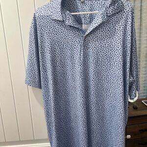 Peter Millar Light Blue Floral Polo Shirt